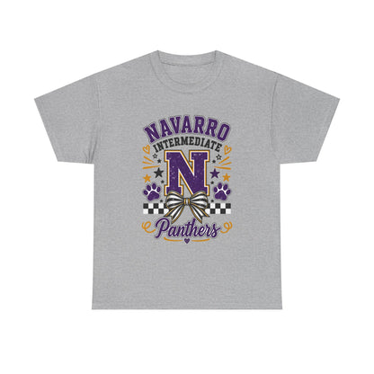 Navarro Intermediate Panthers T-Shirt — School Spirit Tee with 'N' Logo & Paw Prints