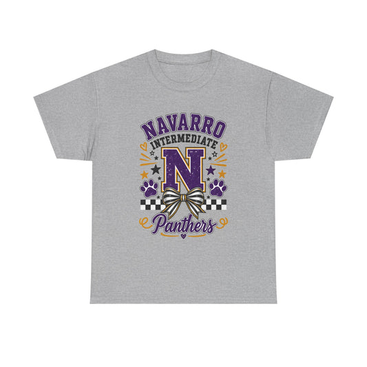 Navarro Intermediate Panthers T-Shirt — School Spirit Tee with 'N' Logo & Paw Prints