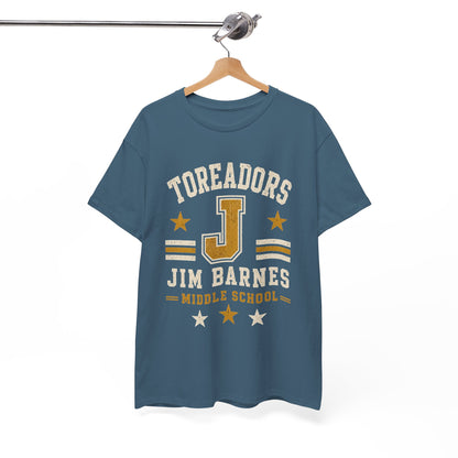 Toreadors Jim Barnes School Letterman Tee — Vintage School Spirit T-Shirt