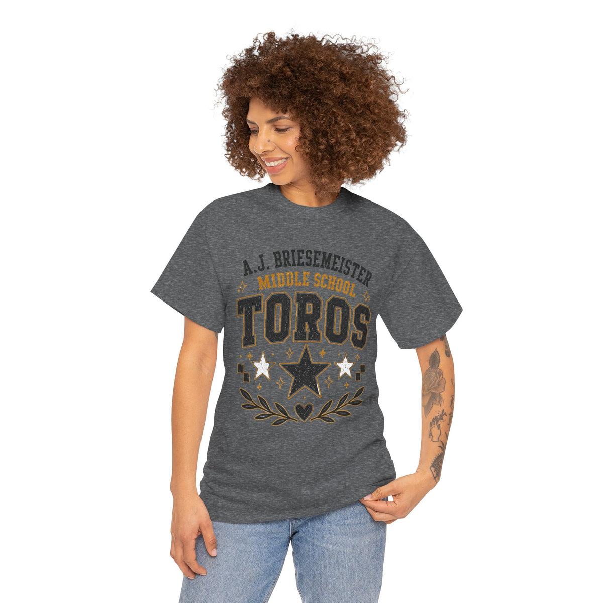 Toros Middle School Tee – A.J. Briesmeister School Spirit Shirt