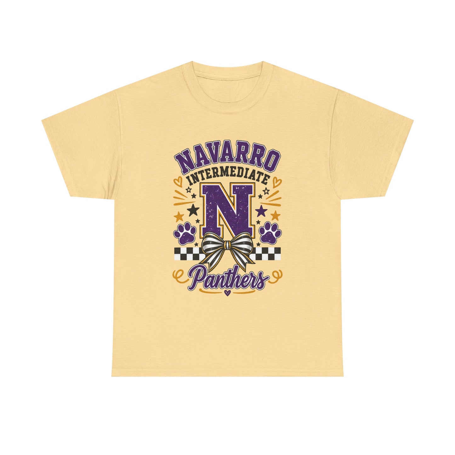 Navarro Intermediate Panthers T-Shirt — School Spirit Tee with 'N' Logo & Paw Prints