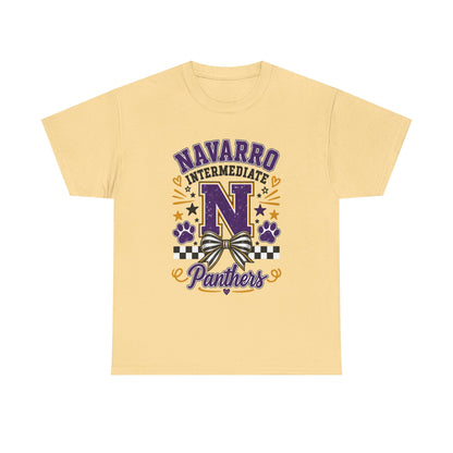 Navarro Intermediate Panthers T-Shirt — School Spirit Tee with 'N' Logo & Paw Prints