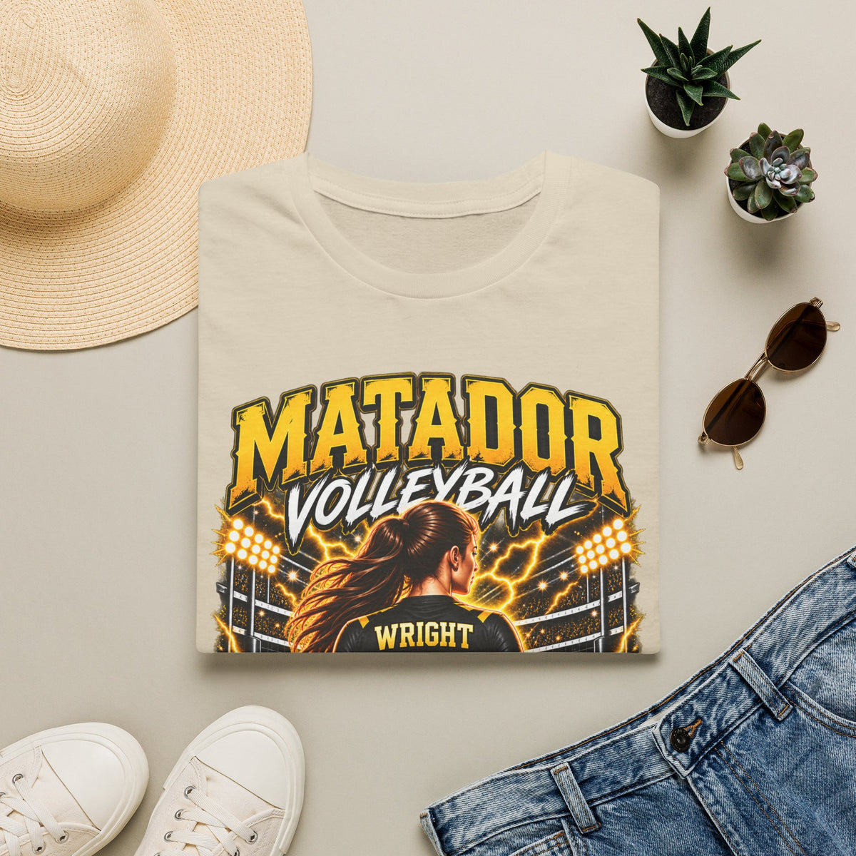 Custom Seguin Matador Volleyball Player Tee | Personalized Name & Jersey Number