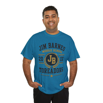 Jim Barnes Middle School Toreadors T-Shirt — School Spirit Tee with JB Crest