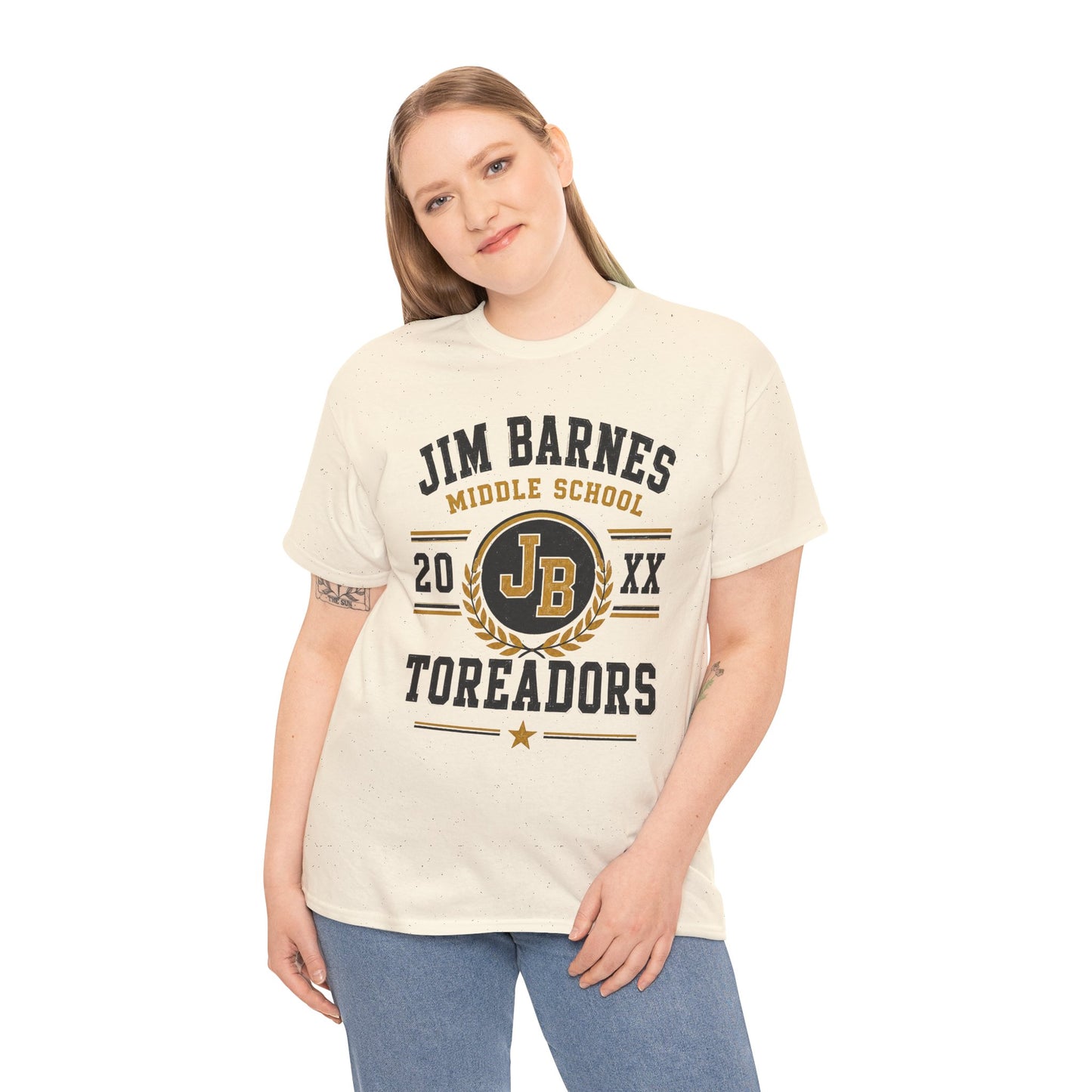 Jim Barnes Middle School Toreadors T-Shirt — School Spirit Tee with JB Crest