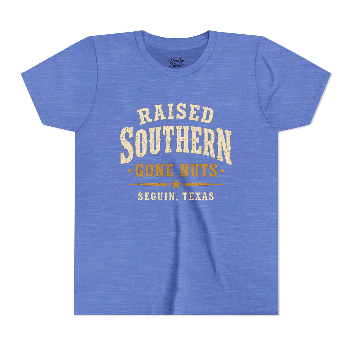 Youth Tee — "Raised Southern, Lone Star" Seguin, Texas Kids Shirt