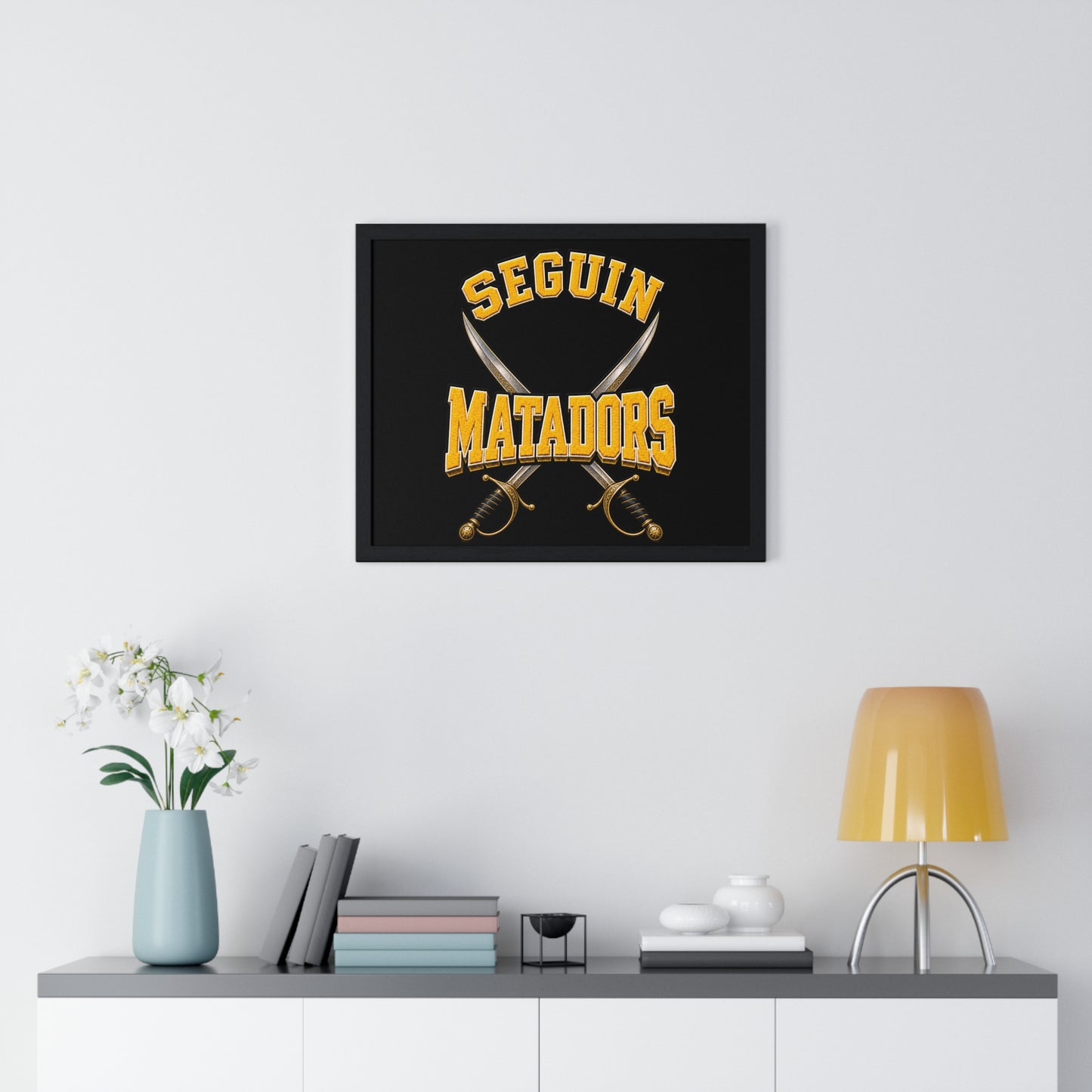 Seguin Matadors Horizontal Framed Poster-Sublimation