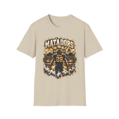Matadors Football Player Graphic T-Shirt — Team Jersey Number 26 Fan Tee