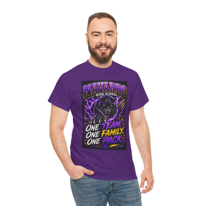 Navarro High School Panther T-Shirt — "One Team. One Family. One Pack." — School Spirit Tee