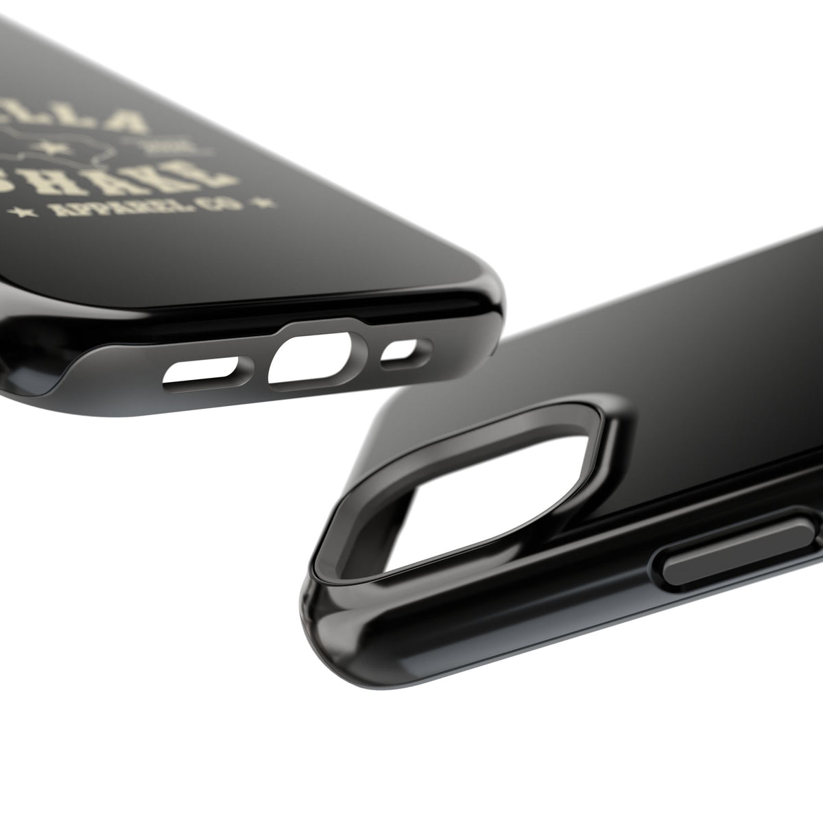 Black w/Ivory Logo lmpact-Resistant Phone Cases