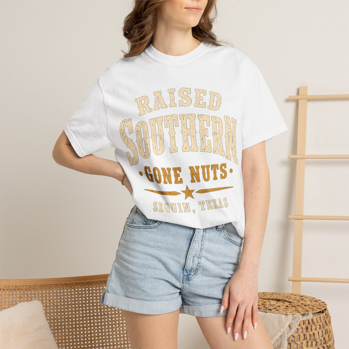 Raised Southern "Gone Nuts" T-Shirt — Seguin, Texas Retro Country Tee
