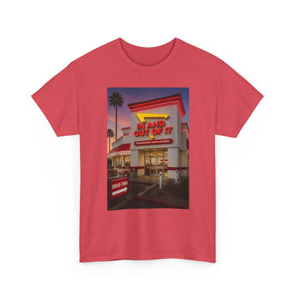 Retro Diner Photo T‑Shirt – 'A Hand Out Of It' Vintage Neon Tee