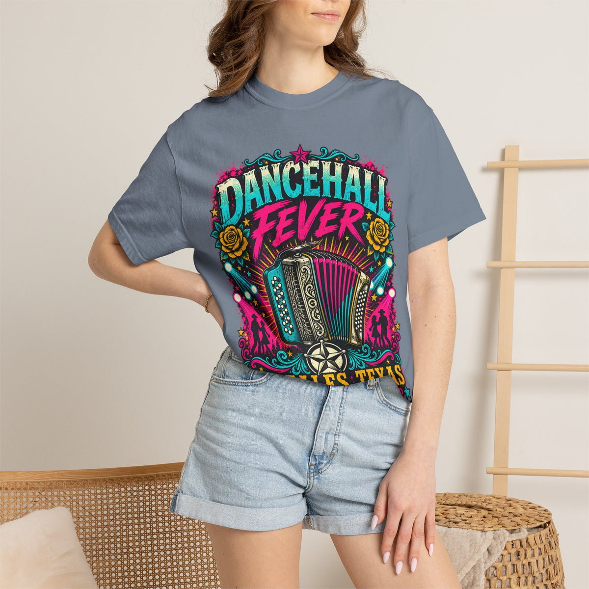 Dancehall Fever Accordion T-Shirt — Gonzales, Texas Friday Night Two-Step