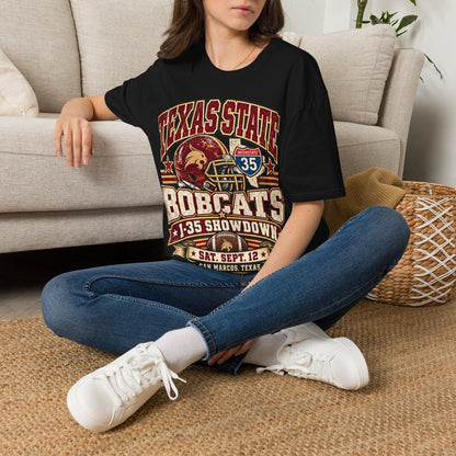 Texas State Bobcats Football T‑Shirt – I‑35 Showdown Game Day Tee