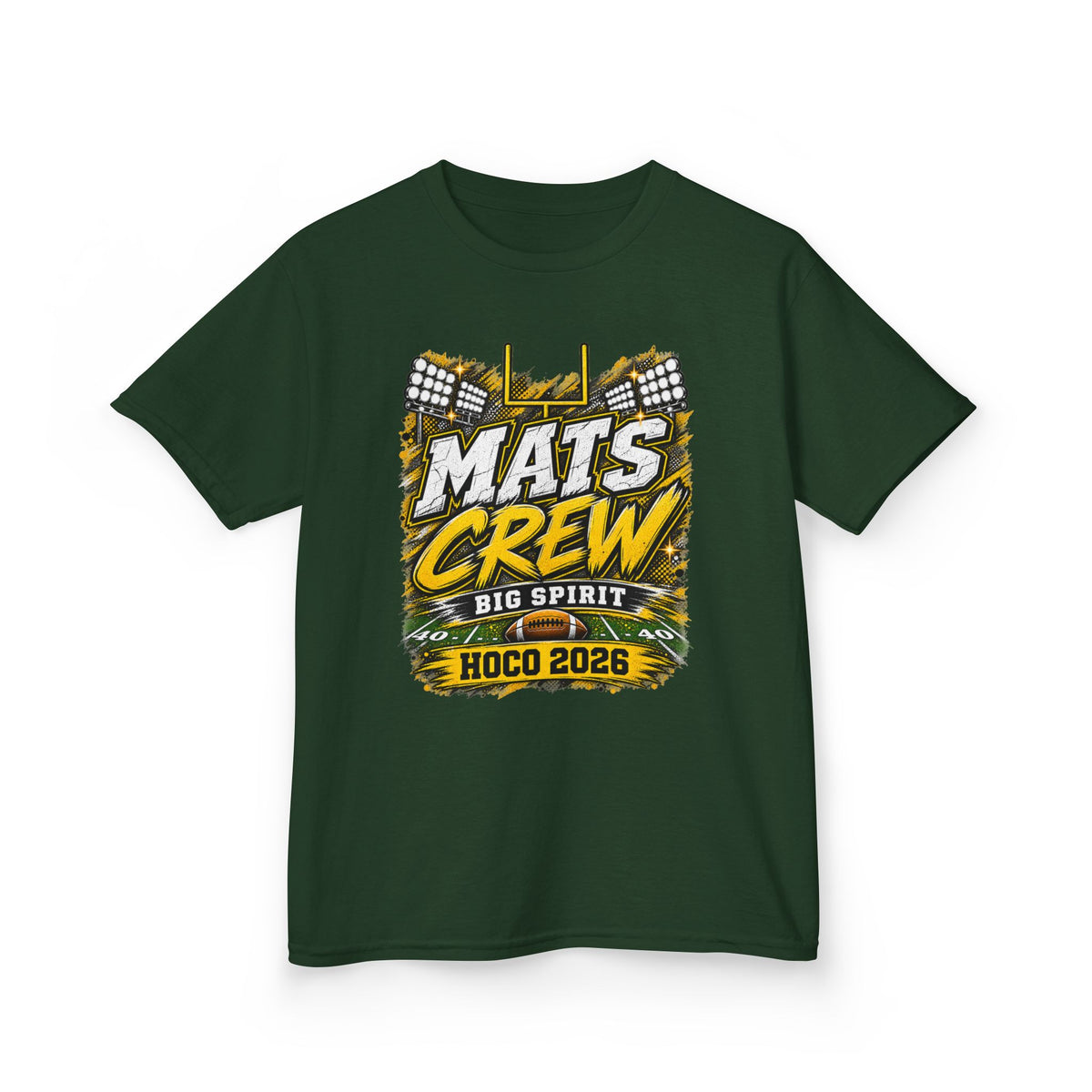 Kids Tee — "Mats Crew Big Spirit Hoco 2026" Football Crewneck