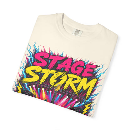 Stage Storm Rock Band T-Shirt — "Stage Storm" Guitar Concert Graphic Tee