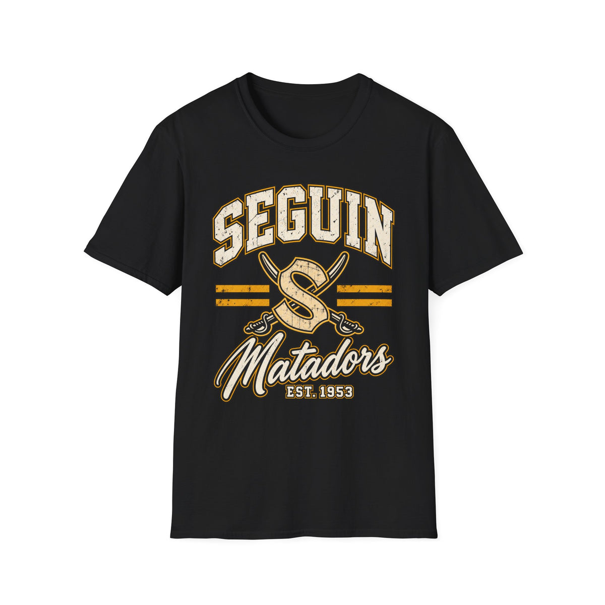 Seguin Matadors Vintage T-Shirt — School Spirit Baseball Design