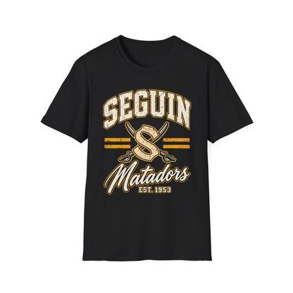 Seguin Matadors Vintage T-Shirt — School Spirit Baseball Design