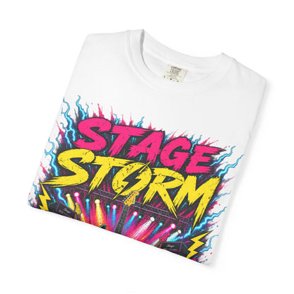 Stage Storm Rock Band T-Shirt — "Stage Storm" Guitar Concert Graphic Tee