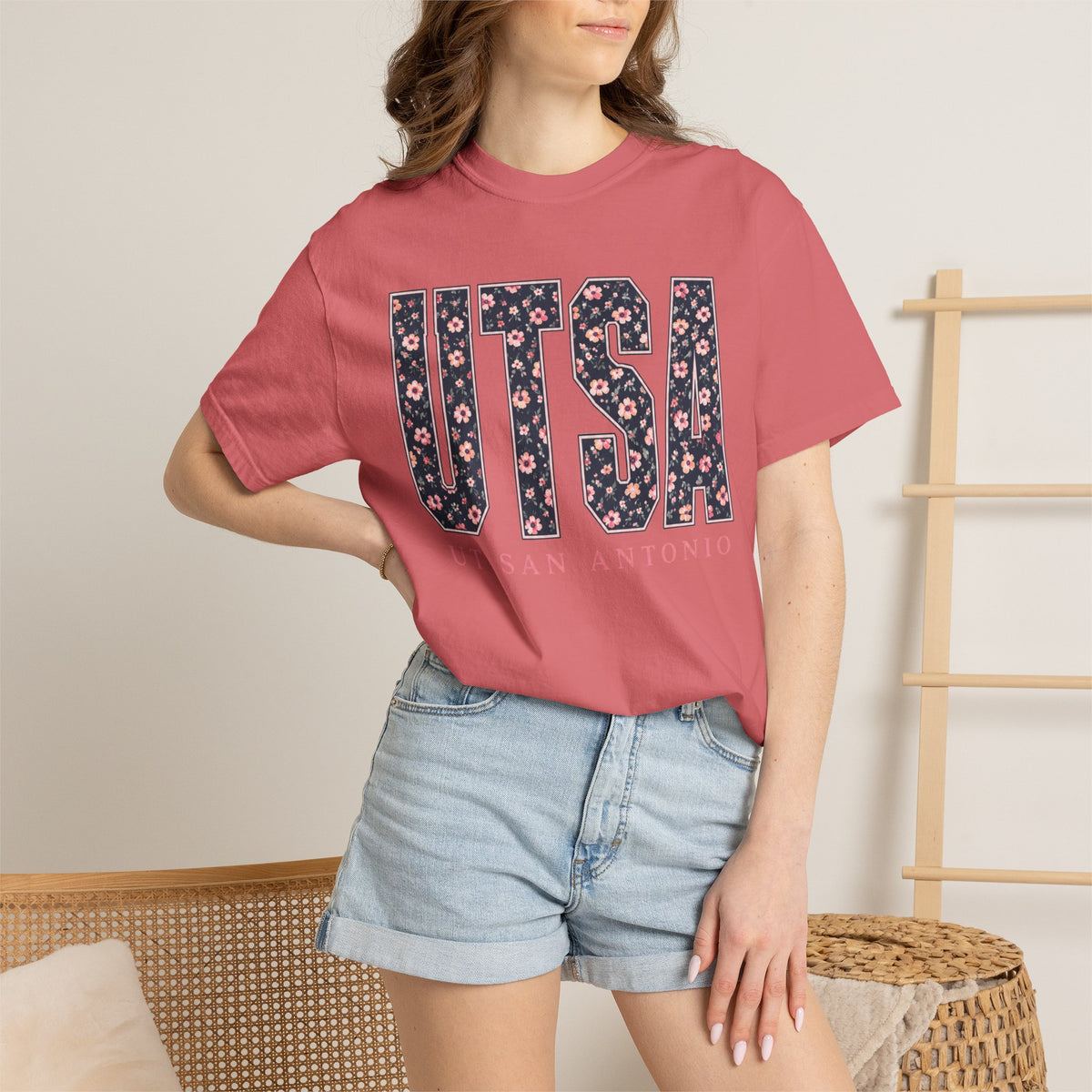 UTSA Floral Logo T‑Shirt — UT San Antonio Collegiate Tee