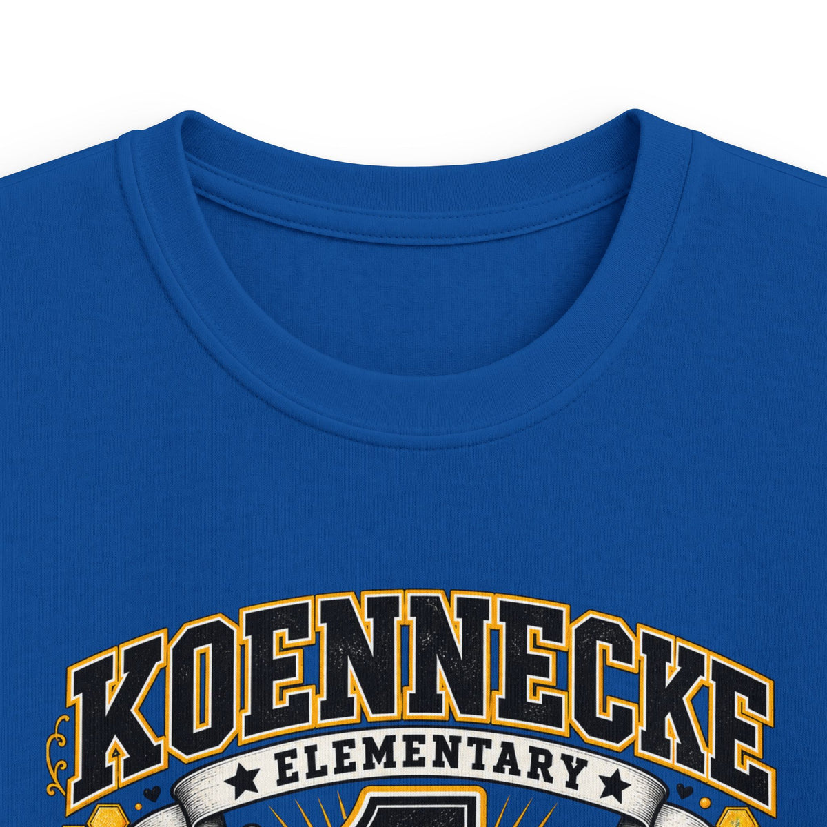 First Grade Kids Tee — 'Koennecke Elementary' Back-to-School Bee Design