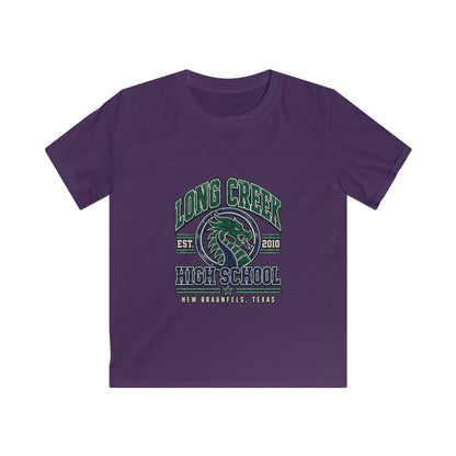 Long Creek High School Kids Tee – Dragon Mascot School Spirit Shirt