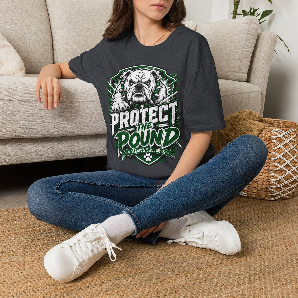 Protect the Pound Bulldog T-Shirt — Fierce Mascot Tee for Fans & Players