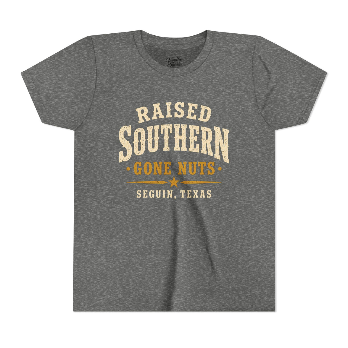 Youth Tee — "Raised Southern, Lone Star" Seguin, Texas Kids Shirt