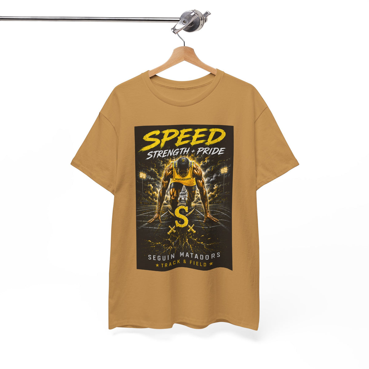Speed Strength Pride Tee — Seguin Matadors Football Graphic T-Shirt