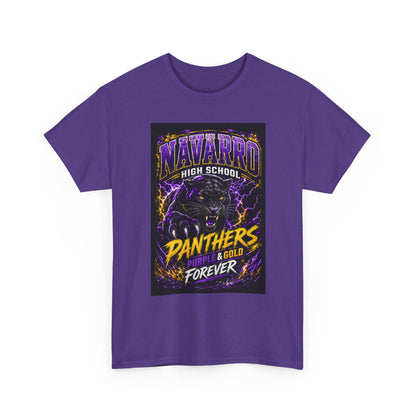 Navarro High Panthers T‑Shirt — Purple & Gold "Panthers Forever" School Spirit Tee
