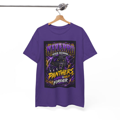 Navarro High Panthers T‑Shirt — Purple & Gold "Panthers Forever" School Spirit Tee