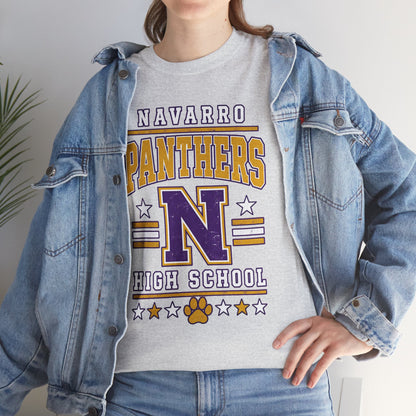 Navarro Panthers High School Tee — Retro Letterman N Design