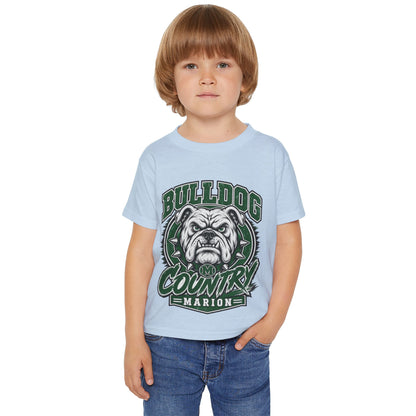 Bulldog Country Toddler T-Shirt — Marion Bulldogs Personalized Number (e.g., Jordan 74)