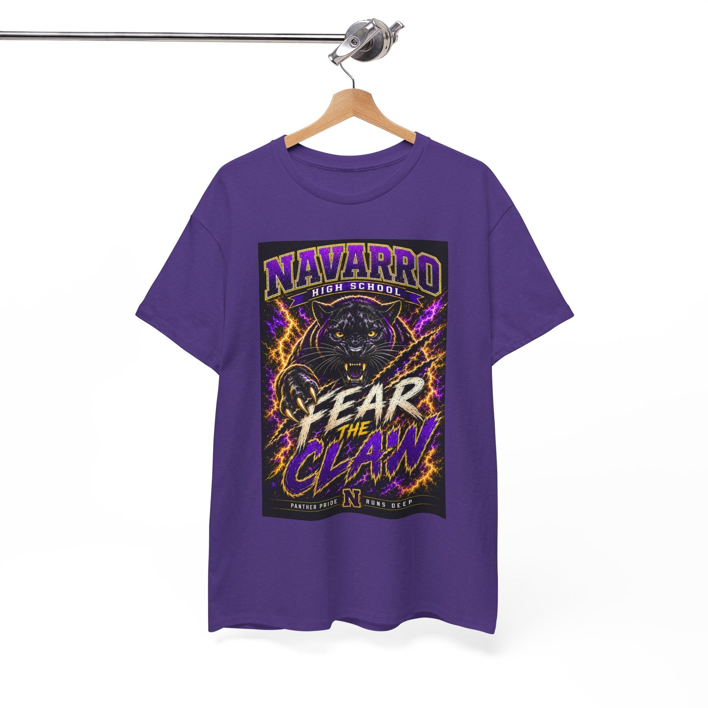 Navarro High "Fear the Claw" Panther Tee — School Spirit Football Shirt