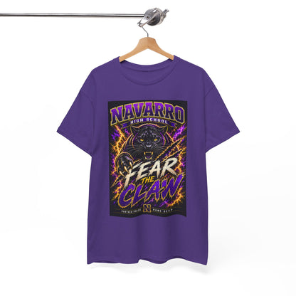 Navarro High "Fear the Claw" Panther Tee — School Spirit Football Shirt