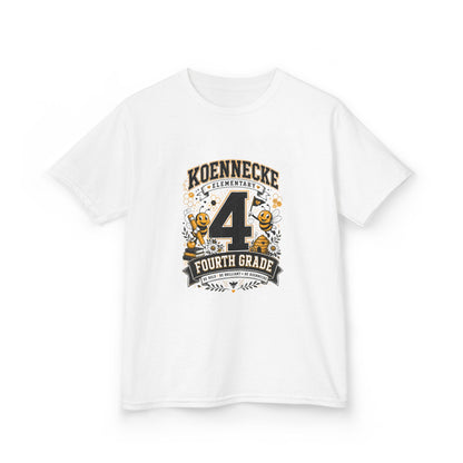 4th Grade Kids T-Shirt – "Koennecke Celebrates 4th Grade" Back-to-School Shirt