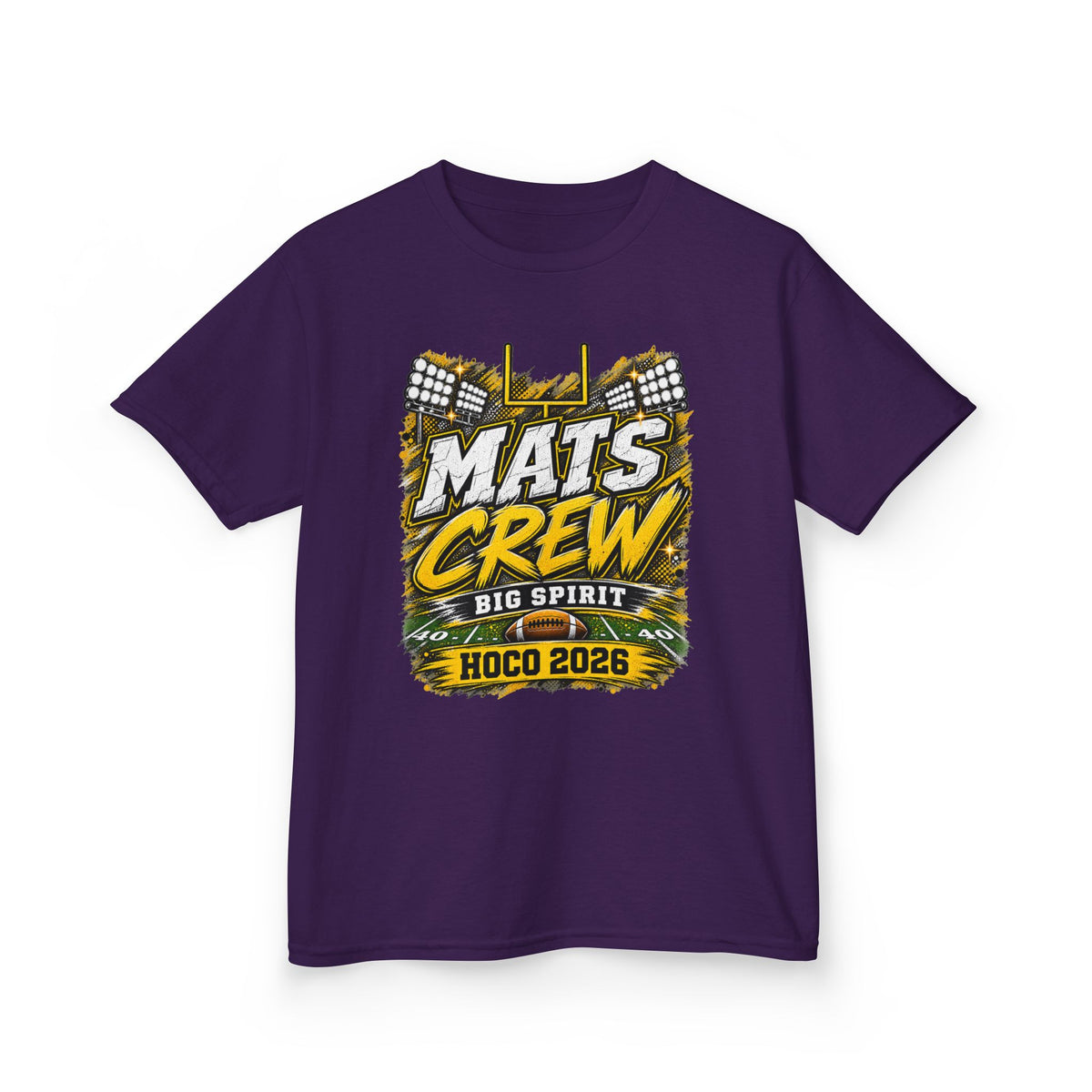Kids Tee — "Mats Crew Big Spirit Hoco 2026" Football Crewneck