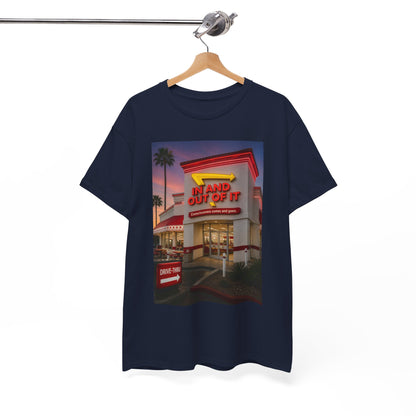 Retro Diner Photo T‑Shirt – 'A Hand Out Of It' Vintage Neon Tee