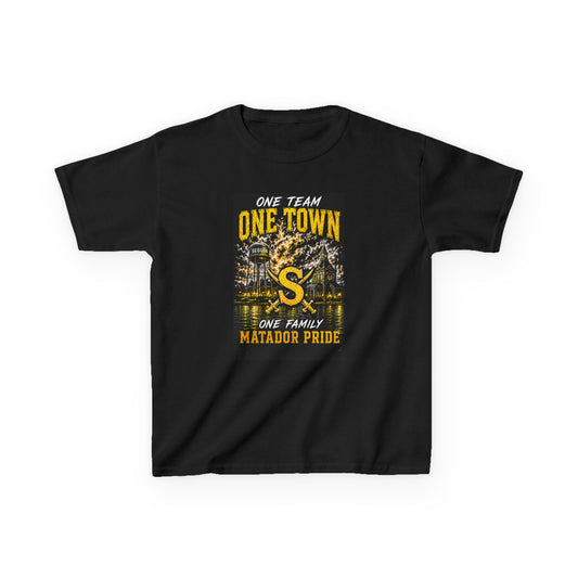 Kids Matador Pride Tee — "One Team One Town" School Spirit Shirt