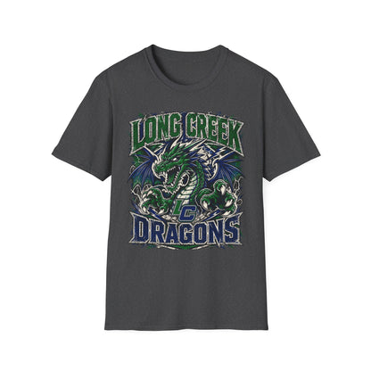 Long Creek Dragons T-Shirt — Vintage Green Dragon School Spirit Tee