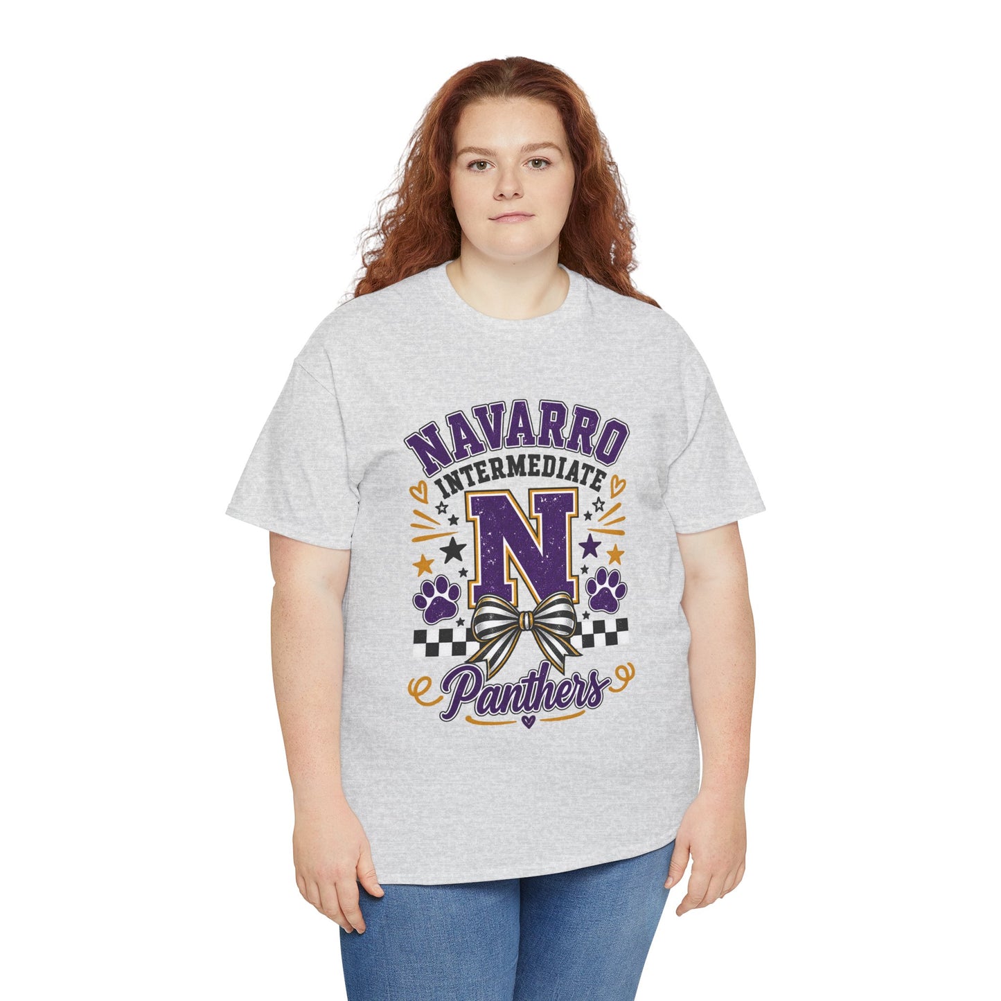 Navarro Intermediate Panthers T-Shirt — School Spirit Tee with 'N' Logo & Paw Prints