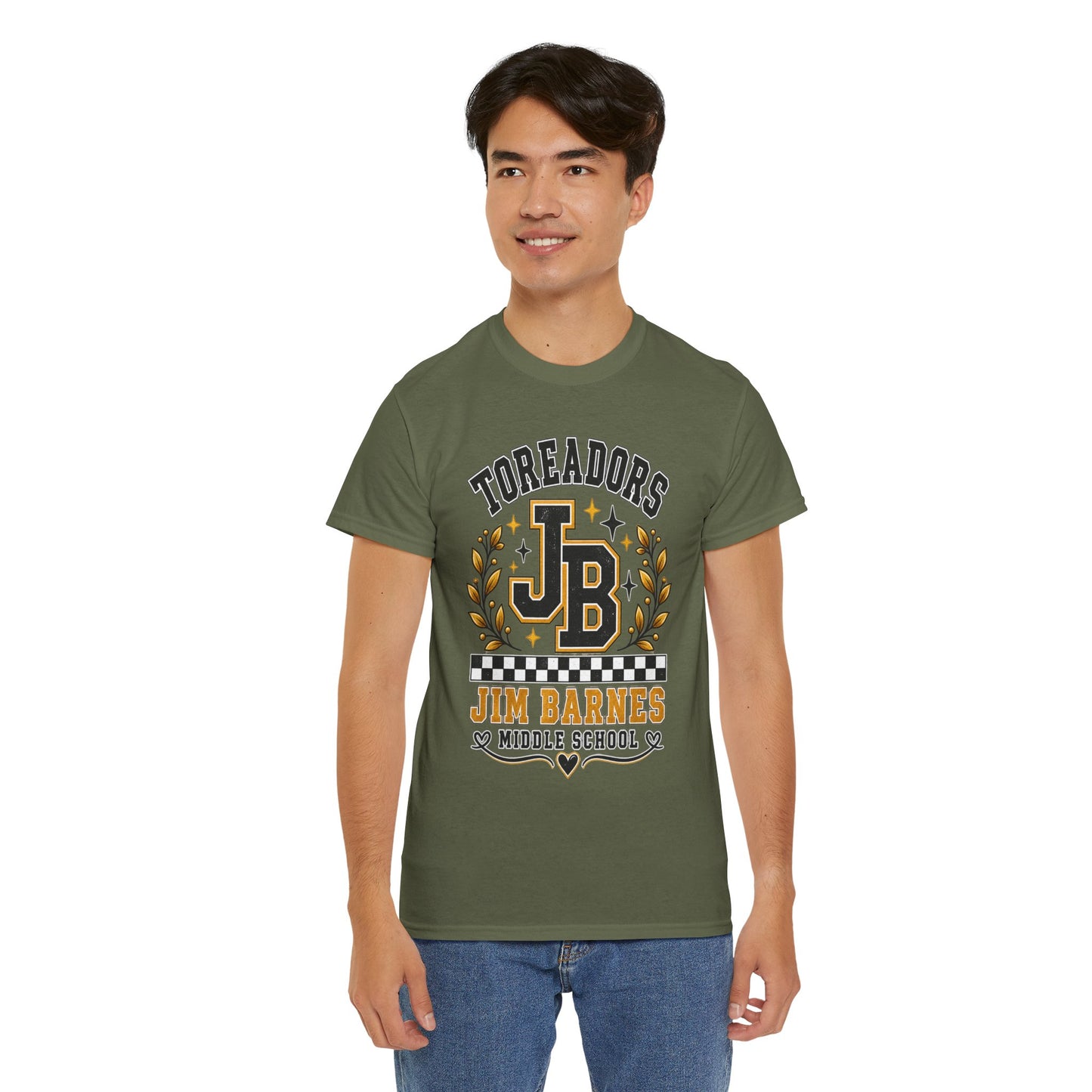 Toreadors JB Jim Barnes Middle School Tee — School Spirit Graphic T-Shirt