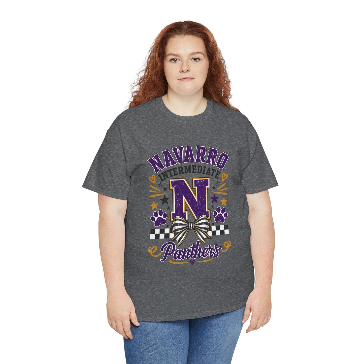 Navarro Intermediate Panthers T-Shirt — School Spirit Tee with 'N' Logo & Paw Prints