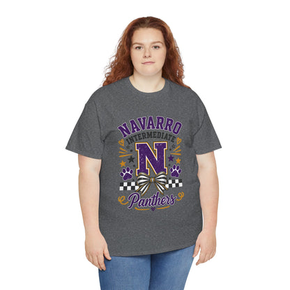 Navarro Intermediate Panthers T-Shirt — School Spirit Tee with 'N' Logo & Paw Prints