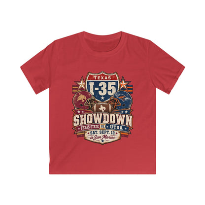 Kids I-35 Showdown Football Tee — Texas State vs UTSA Game Day Shirt