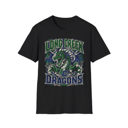 Long Creek Dragons T-Shirt — Vintage Green Dragon School Spirit Tee
