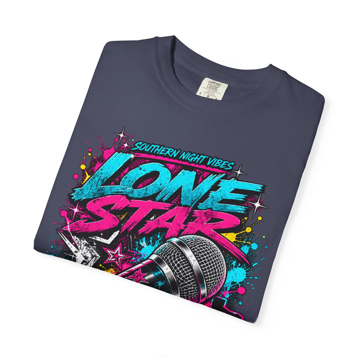 Lone Star Flow Microphone T-Shirt — Gonzales, Texas Retro Rap Tee