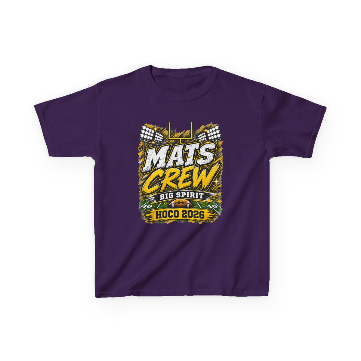 Kids Tee — "Mats Crew Big Spirit Hoco 2026" Football Crewneck