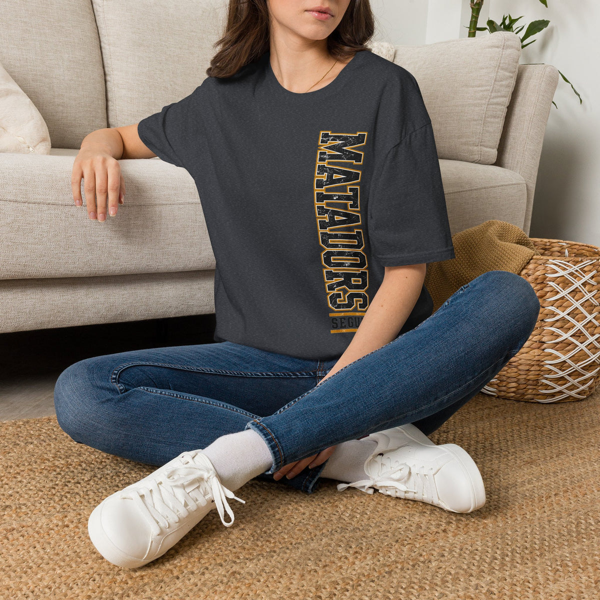 Matadors Vertical Graphic T-Shirt — Vintage Collegiate Sports Tee