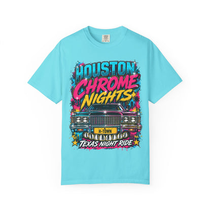 Houston Chrome Nights T-Shirt — Texas Night Ride Classic Car Tee